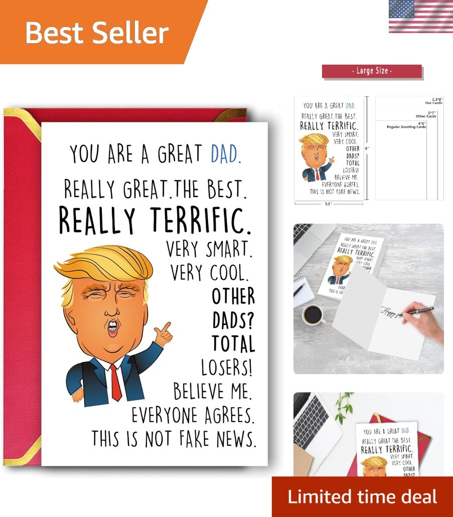 Personalized Donald Trump Birthday Card – Blank Inside for Heartfelt Messages