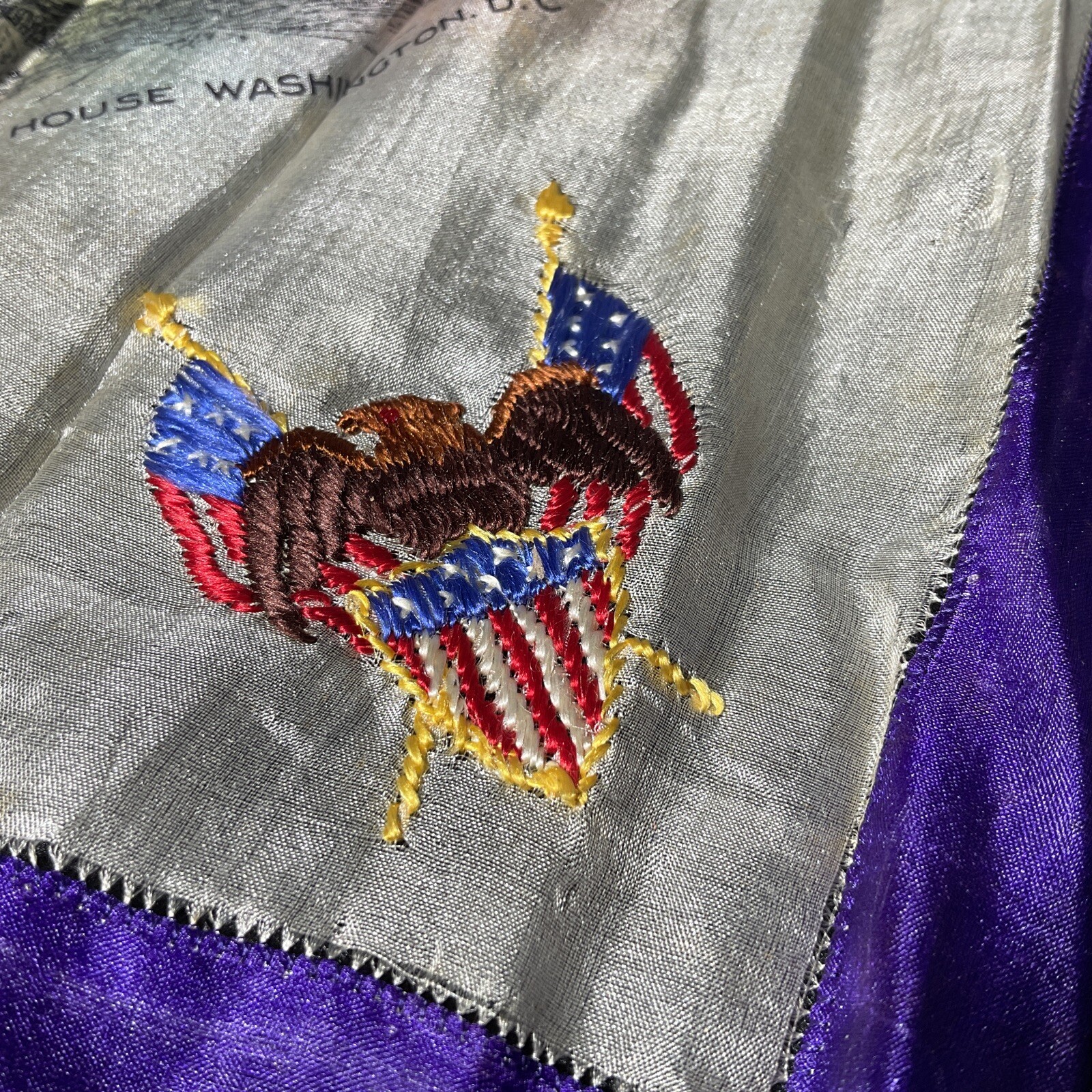 Antique Private Second Presidential Inauguration Woodrow Wilson Handkerchief