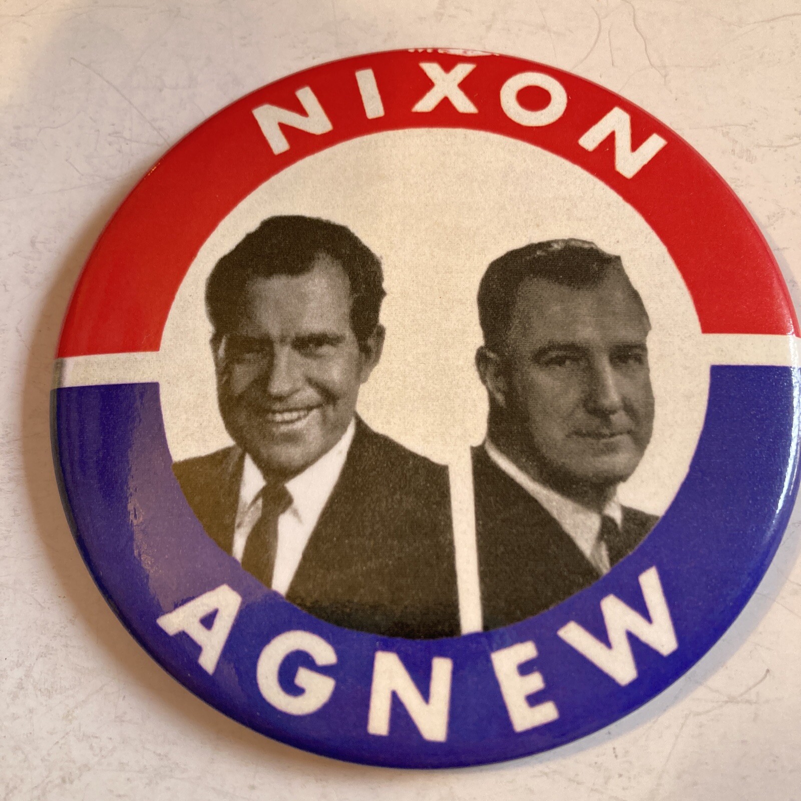 Nixon Agnew 1968 Presidential Campaign Button 3.5 Inch