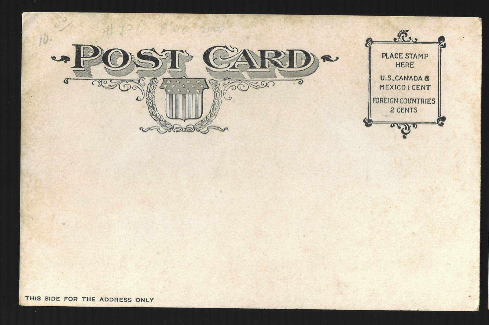 Uncle Sam & Teddy Roosevelt Share Cigars In Front of WH Undivided Back Postcard