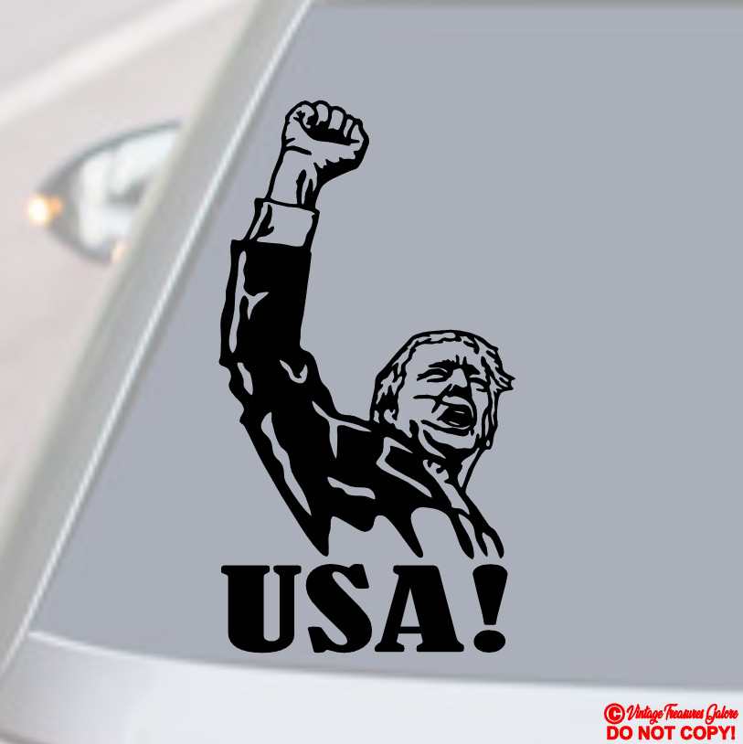PRESIDENT DONALD J TRUMP RAISED FIST USA Vinyl Decal Car Sticker 2024 YOU MISSED