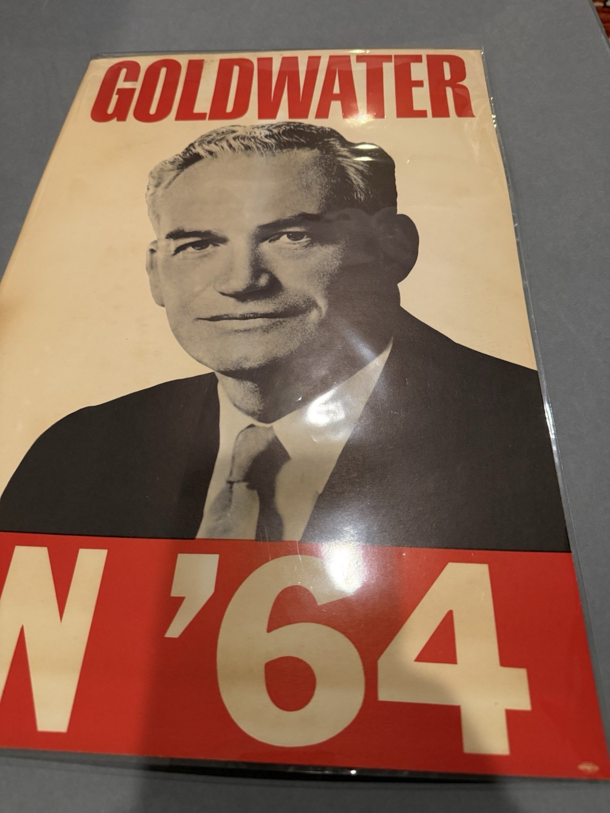 1964 Republican Arizona Senator Barry Goldwater for President Campaign Poster