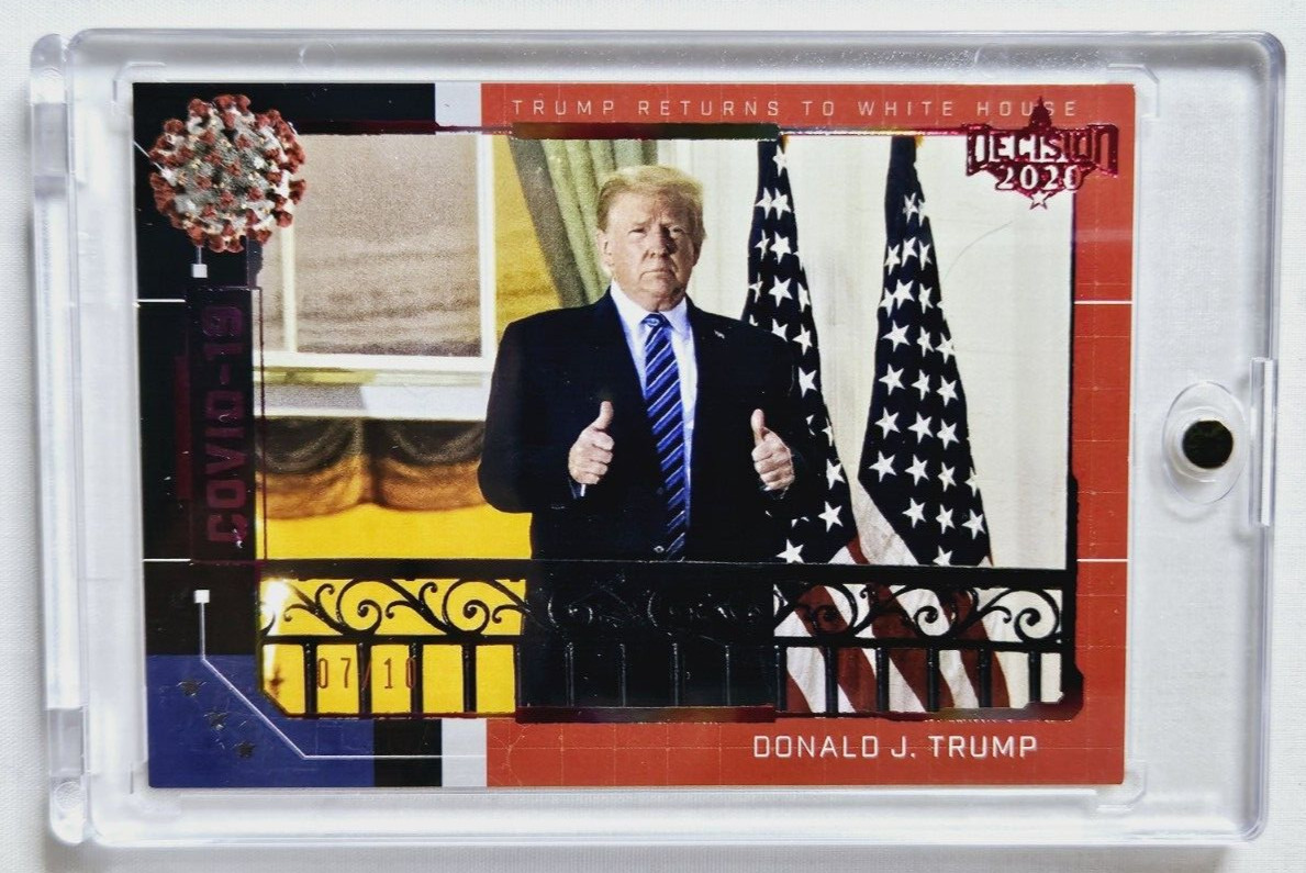 2021 Decision #COV-42 Donald Trump Returns To White House Card Rainbow Foil /10