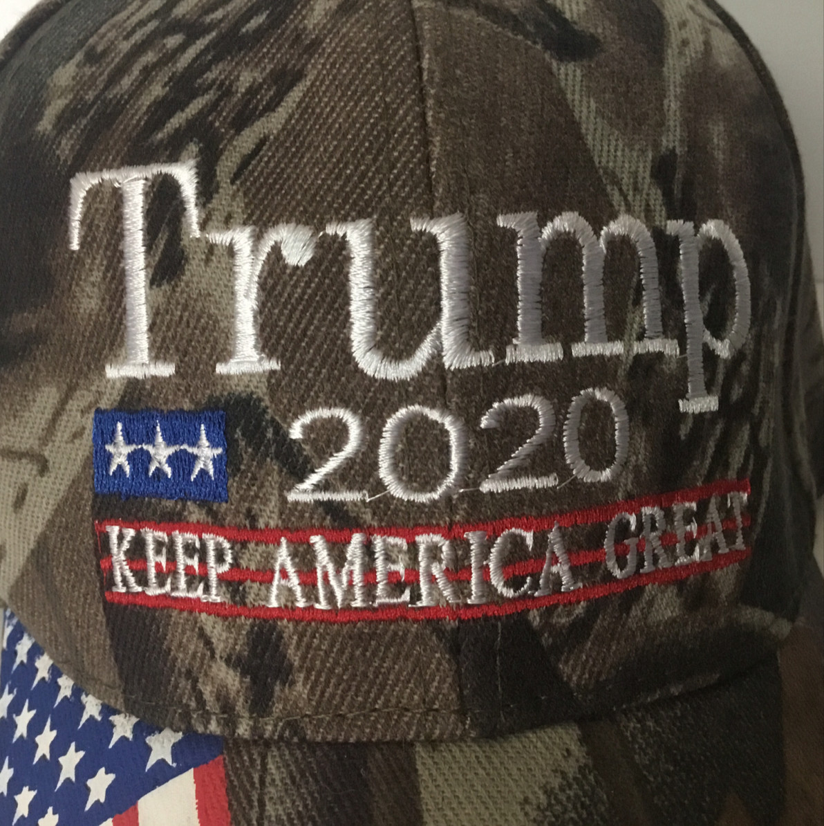 Trump 2020 Keep America Great Baseball Hat Cap in Camo with Hook & Loop Closure