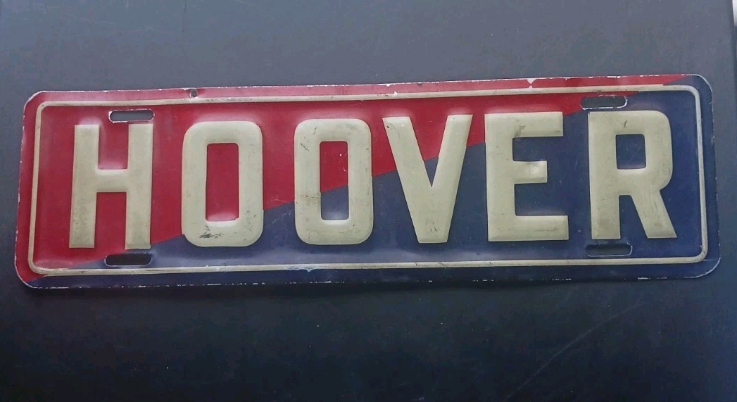 HOOVER CAMPAIGN POLITICAL LICENSE PLATE 1928 REPUBLICAN ITEM AUTOMOBILE CAR
