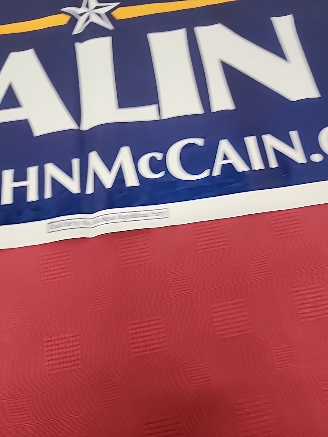 2008 McCAIN/PALIN Presidential Election Yard Sign Plastic Poster 2 Sided 26 X 16