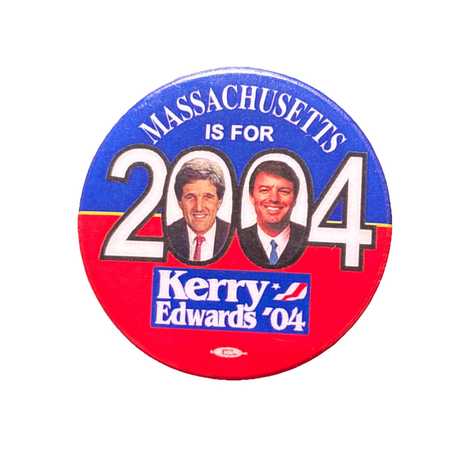 2004 John Kerry for President Massachusetts Pin 50 State 1.5″ Button Edwards