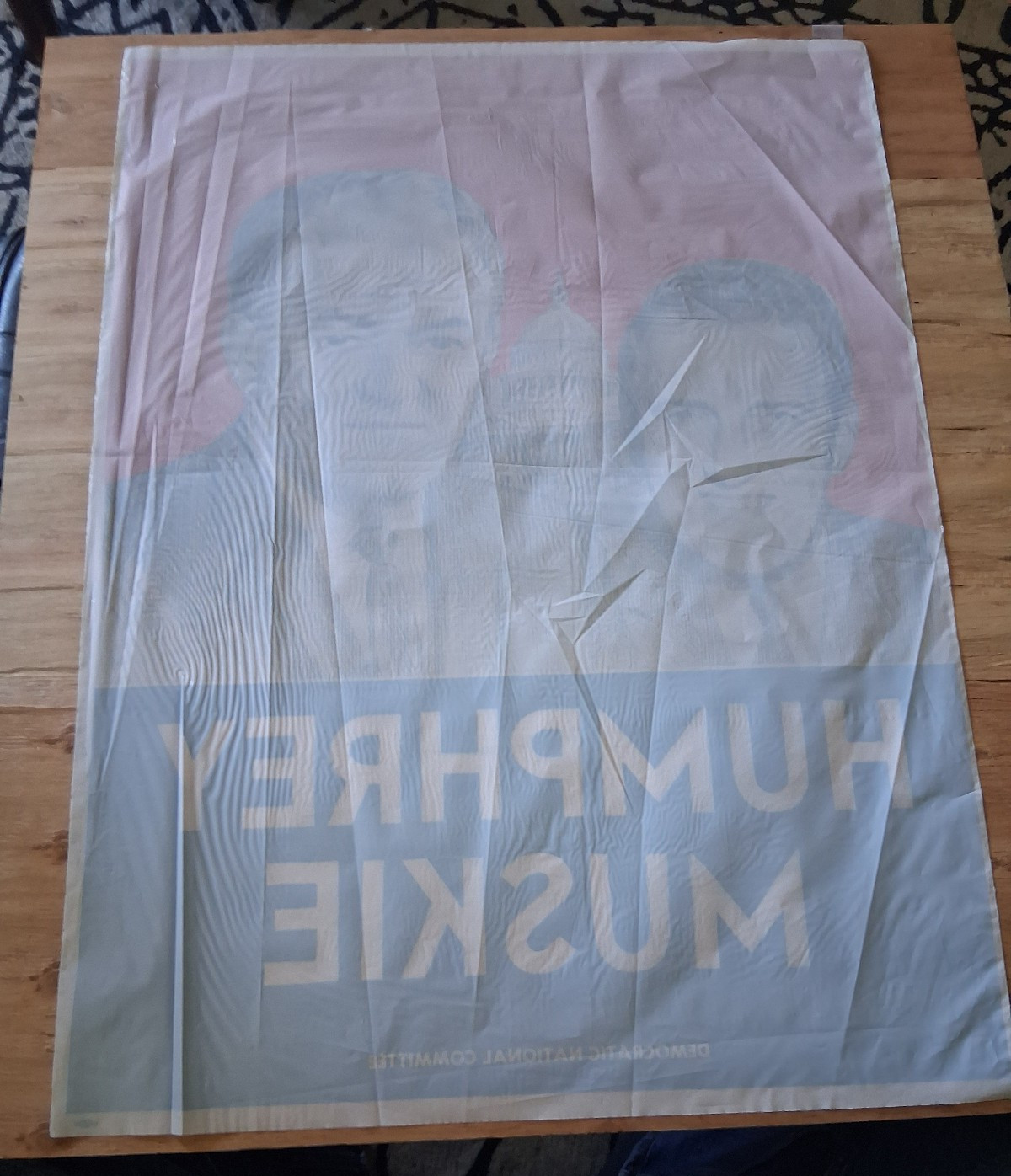 HUMPHREY / MUSKIE 1968 president campaign poster plastic