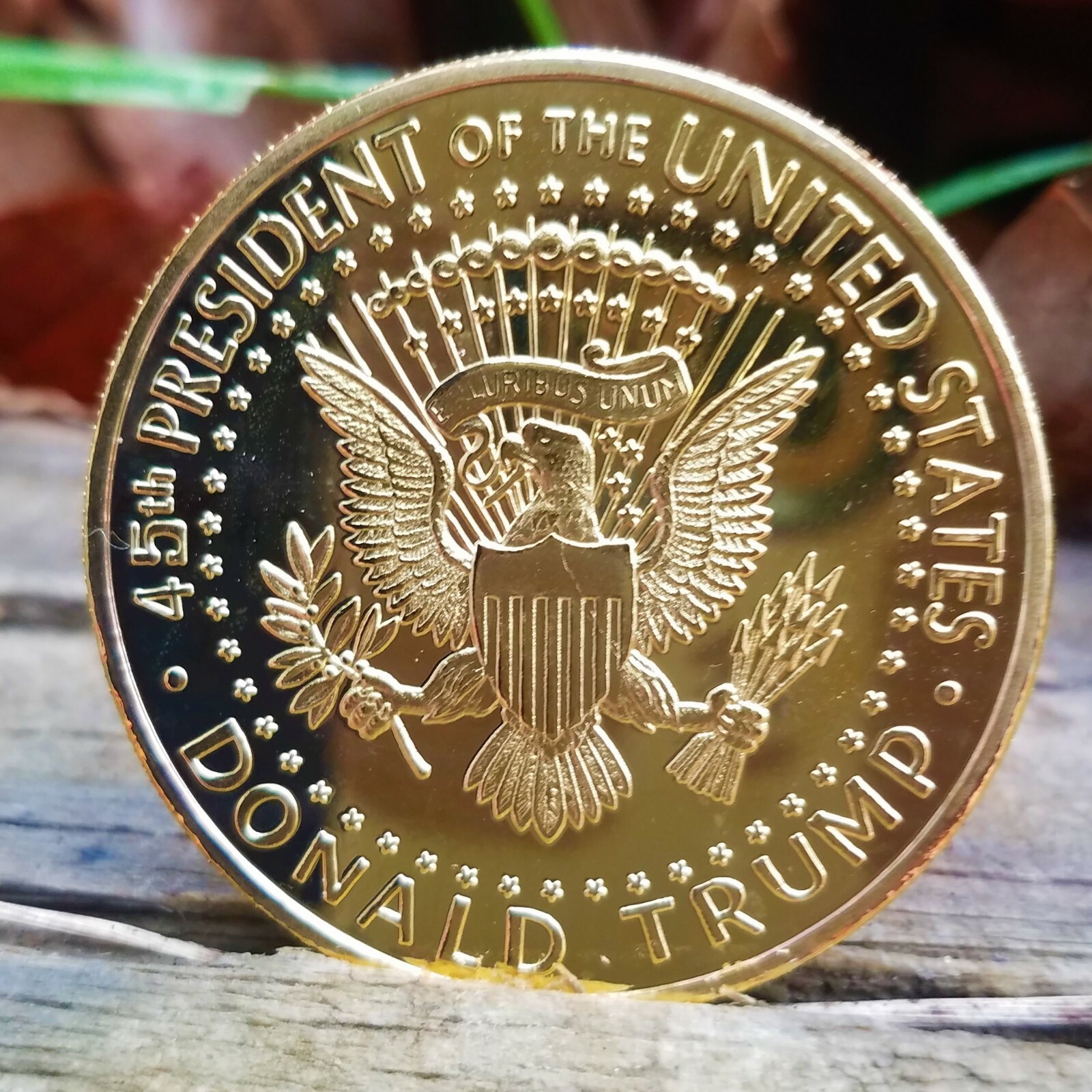Rare Trump 2019 Gold Plated Challenge Coin 45th President of the United States