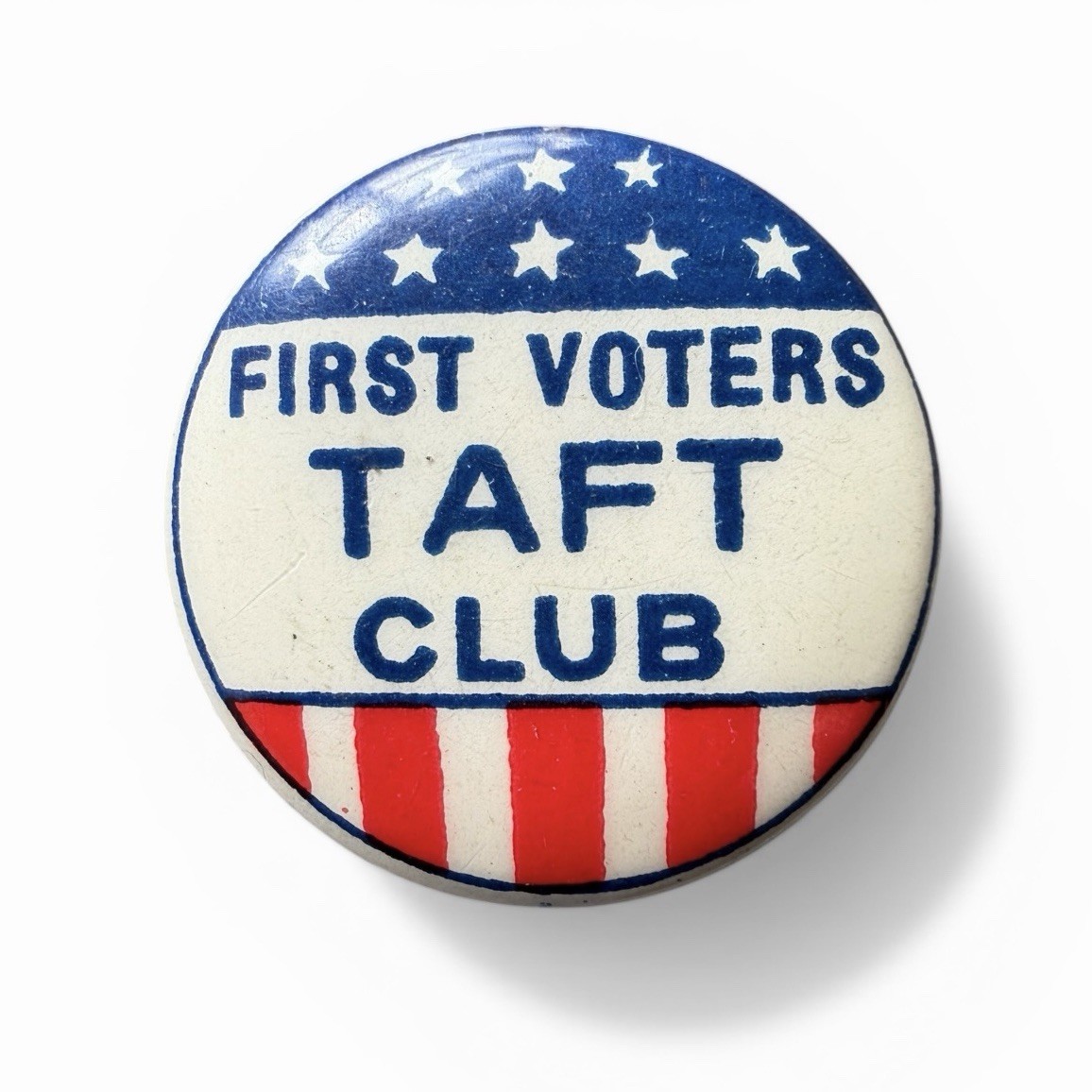 William Taft First Voters Club Campaign Button Presidential Election Rare c.1908