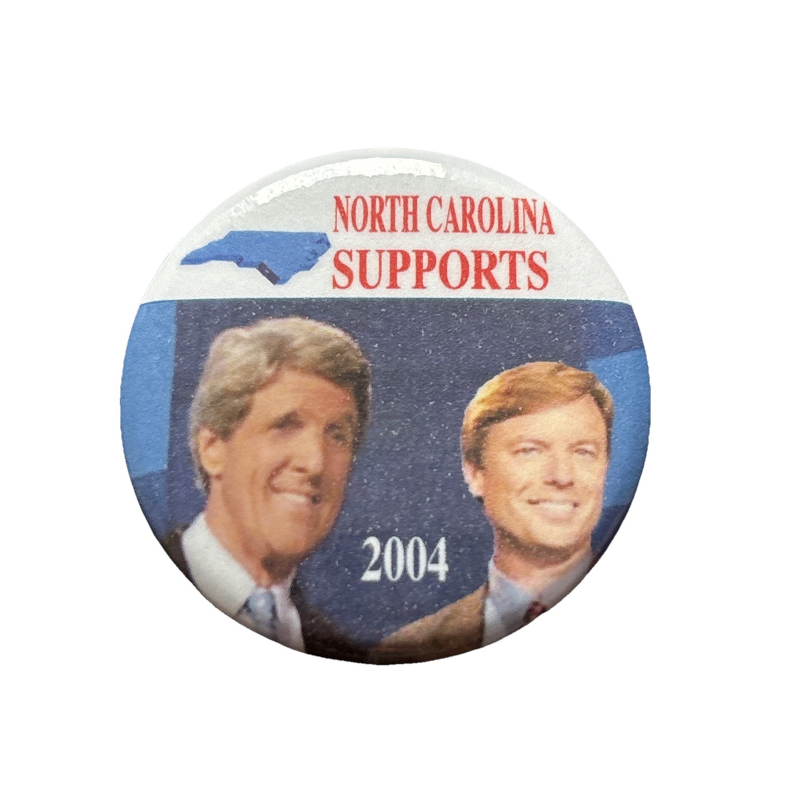 2004 John Kerry for President North Carolina 50 State Pin 1.75″ Button Edwards