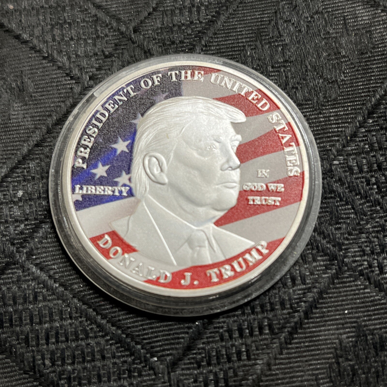 2017 Donald Trump Silver Eagle Coin Make America GREAT Again 45th President Flag