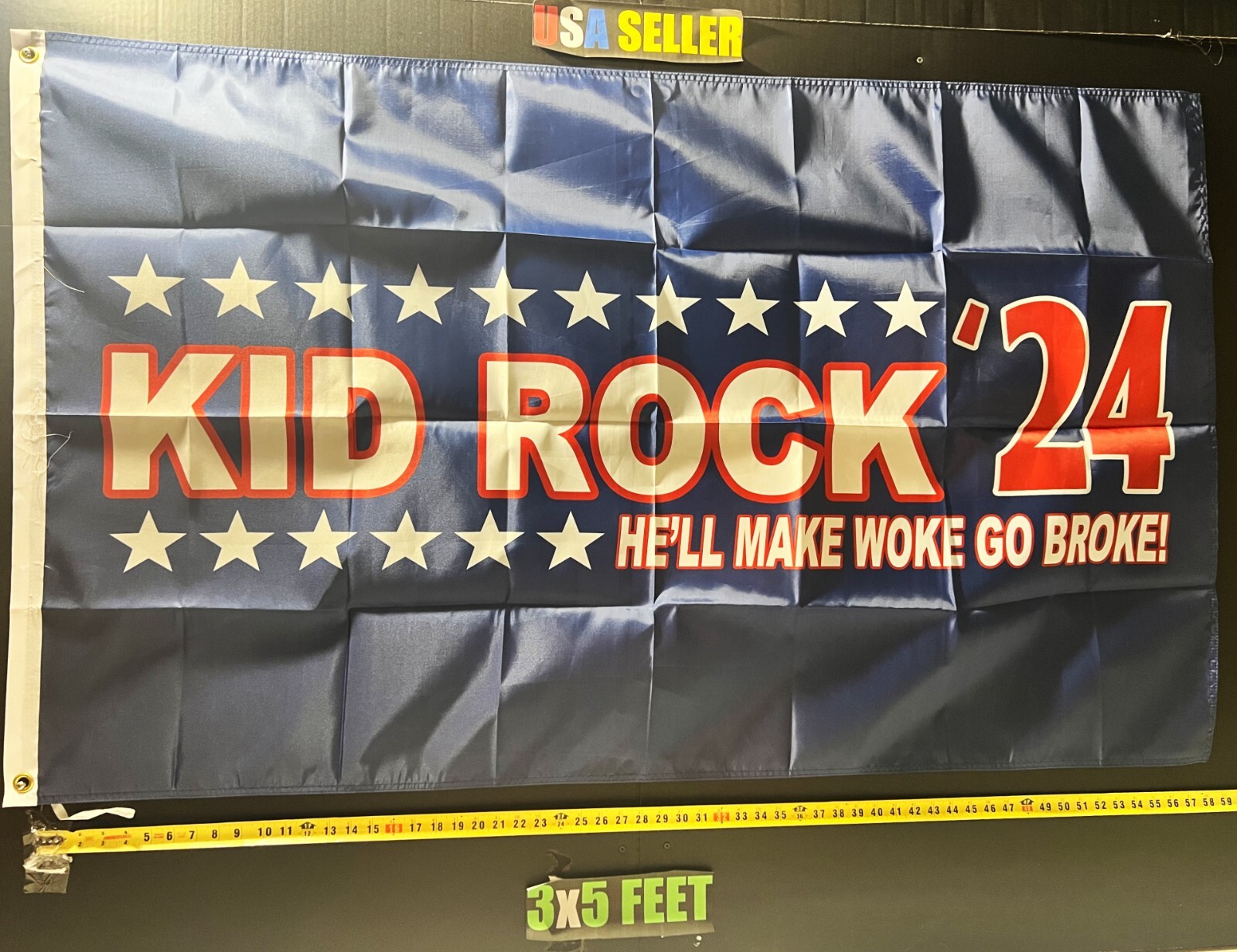 Beer Flag FREE USA SHIP Kid Rock College Man Cave Dorm Room USA Banner Sign 3×5′