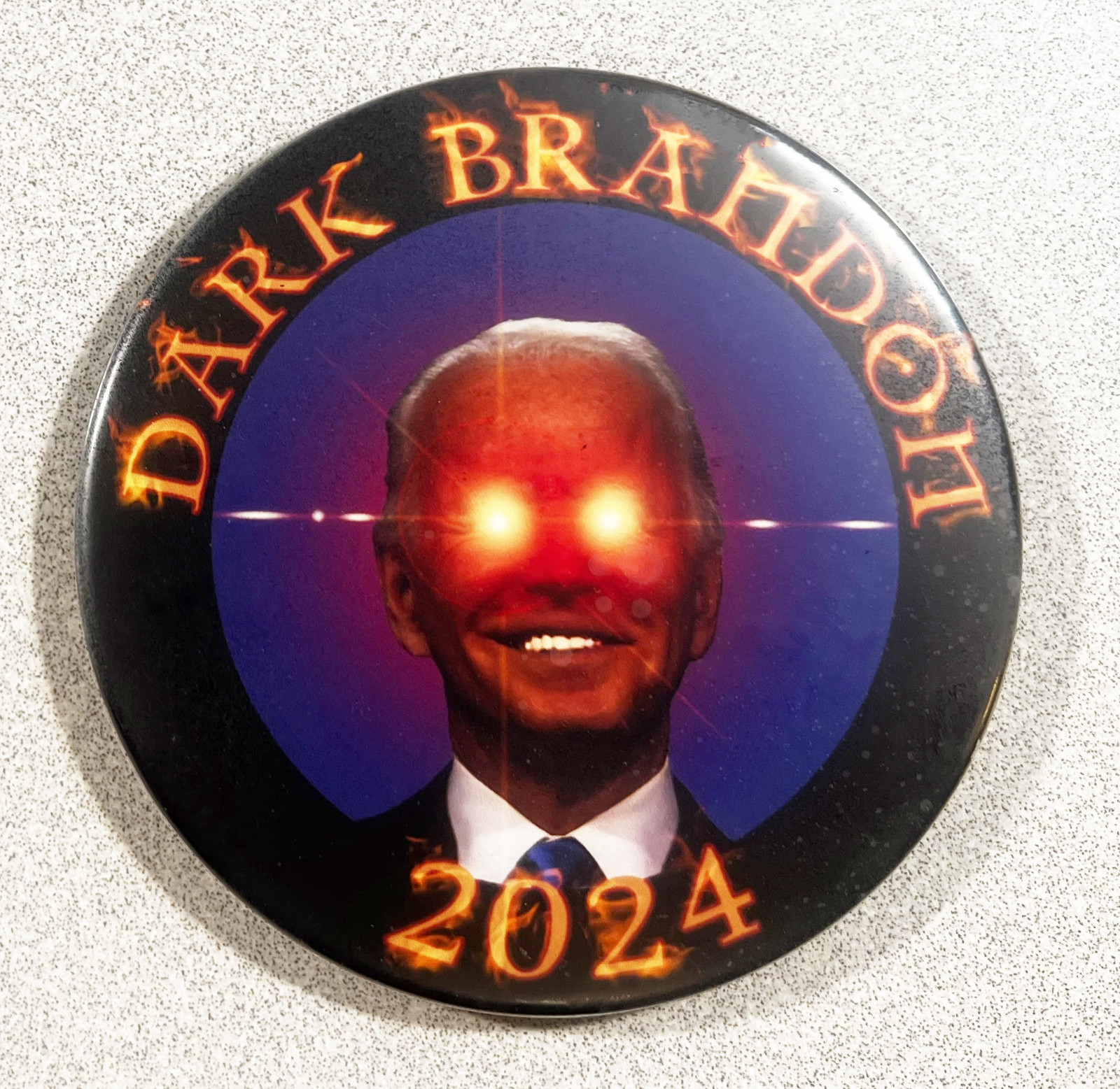 DARK BRANDON 2024 – JOE BIDEN 2024 – LET’S GO BRANDON 2 1/4″ CAMPAIGN BUTTON