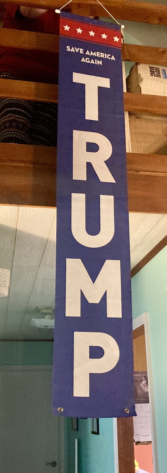 NEW!! 6ft Trump 2024 Save America Again Banner. USA Fence Decor MAGA Sign Home.