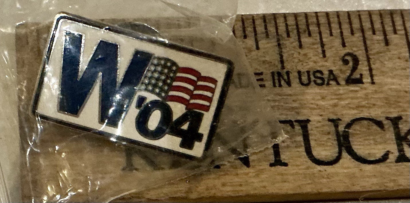 3- Vintage George W Bush 2000 And 2004 Campaign Pin Backs