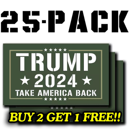 💥 25PCS SET DONALD TRUMP NEW 2024 STICKERS DECALS TAKE SAVE AMERICA BACK MAGA!