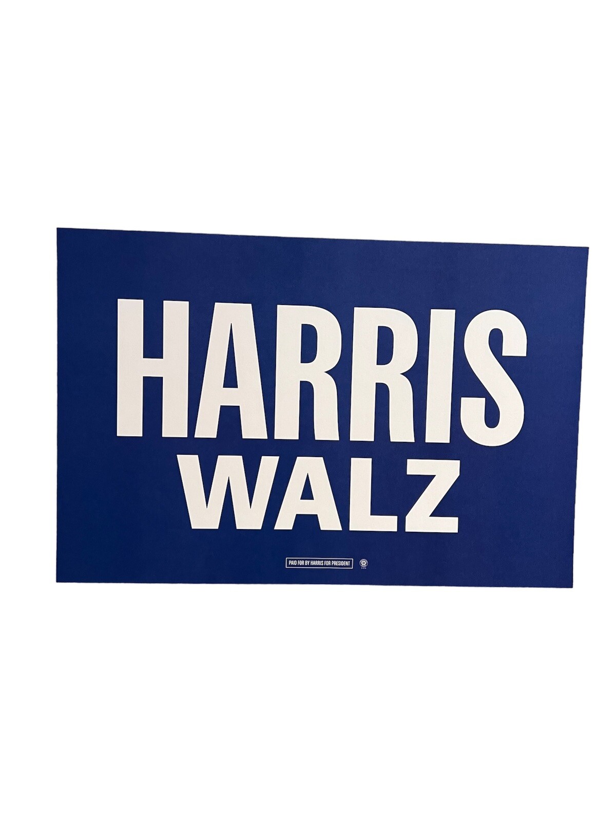 HARRIS WALZ 2024 Placard From Kamala Democratic National Convention Floor DNC