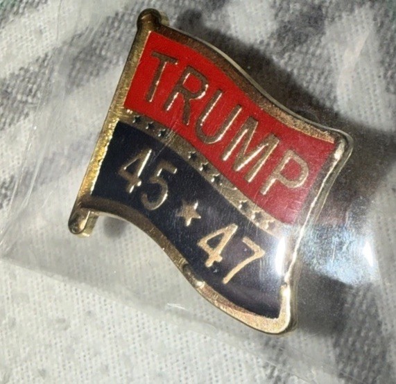 Trump 45/47 Pin Or Tie-Tack Still In Bag