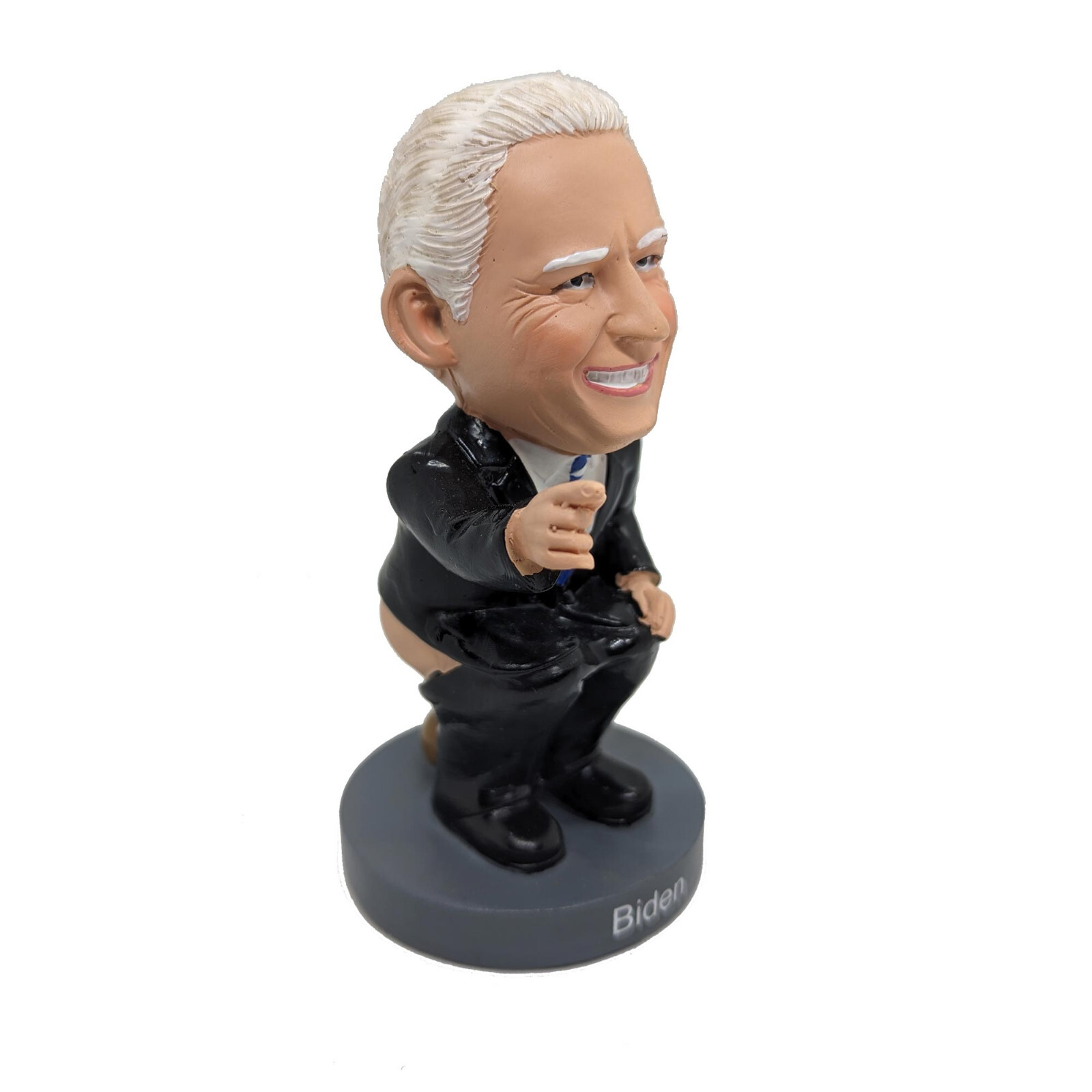 Slidin’ Biden Caganer Pooper Figurine Bobblehead Guy
