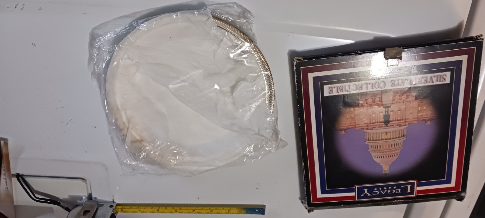 THE CAPITOL BUILDING WASHINGTON DC 8″ SILVER PLATE W BOX