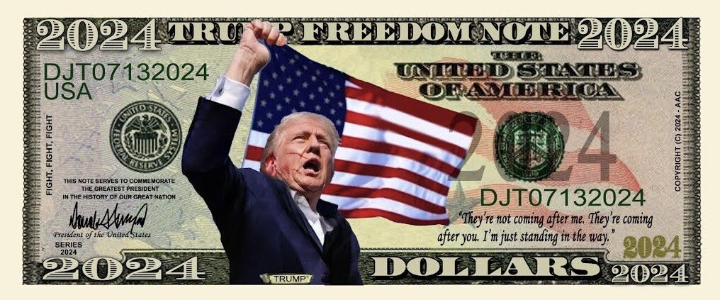 25 Pack President Donald Trump Collectible POTUS Money 2024 MAGA Fight Dollars