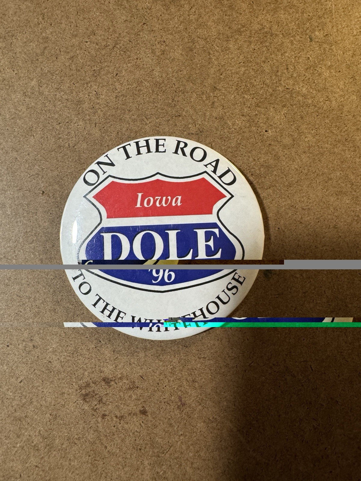 Iowa for Bob Dole Presidential Campaign Pinback Button 1996