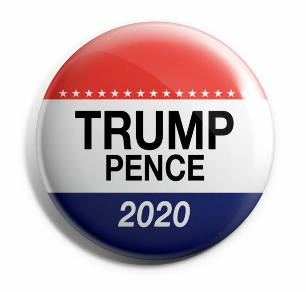 Trump 2020 Set of 6 Red, White & Blue Campaign Buttons – 2.25 inches