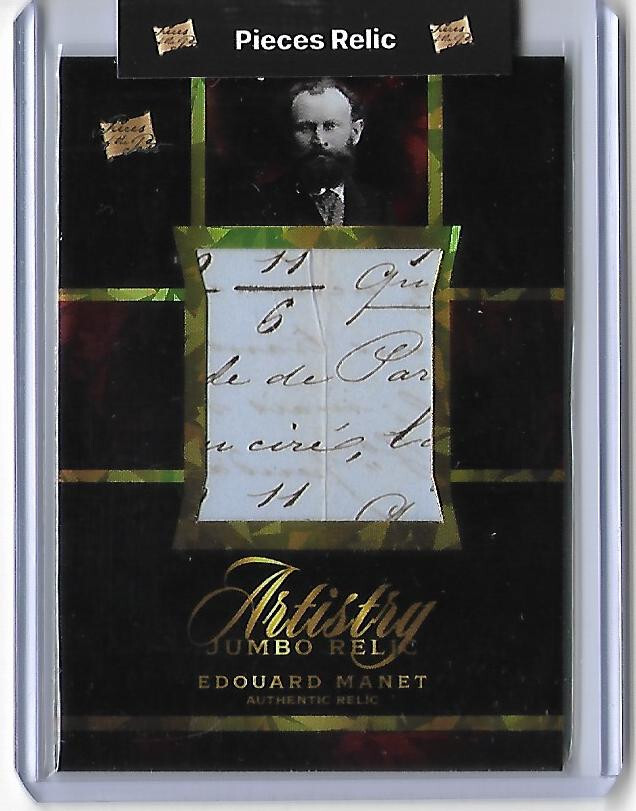 EDOUARD MANET 2023 Piece Of The Past Artistry Jumbo Relic Writing Auto Autograph