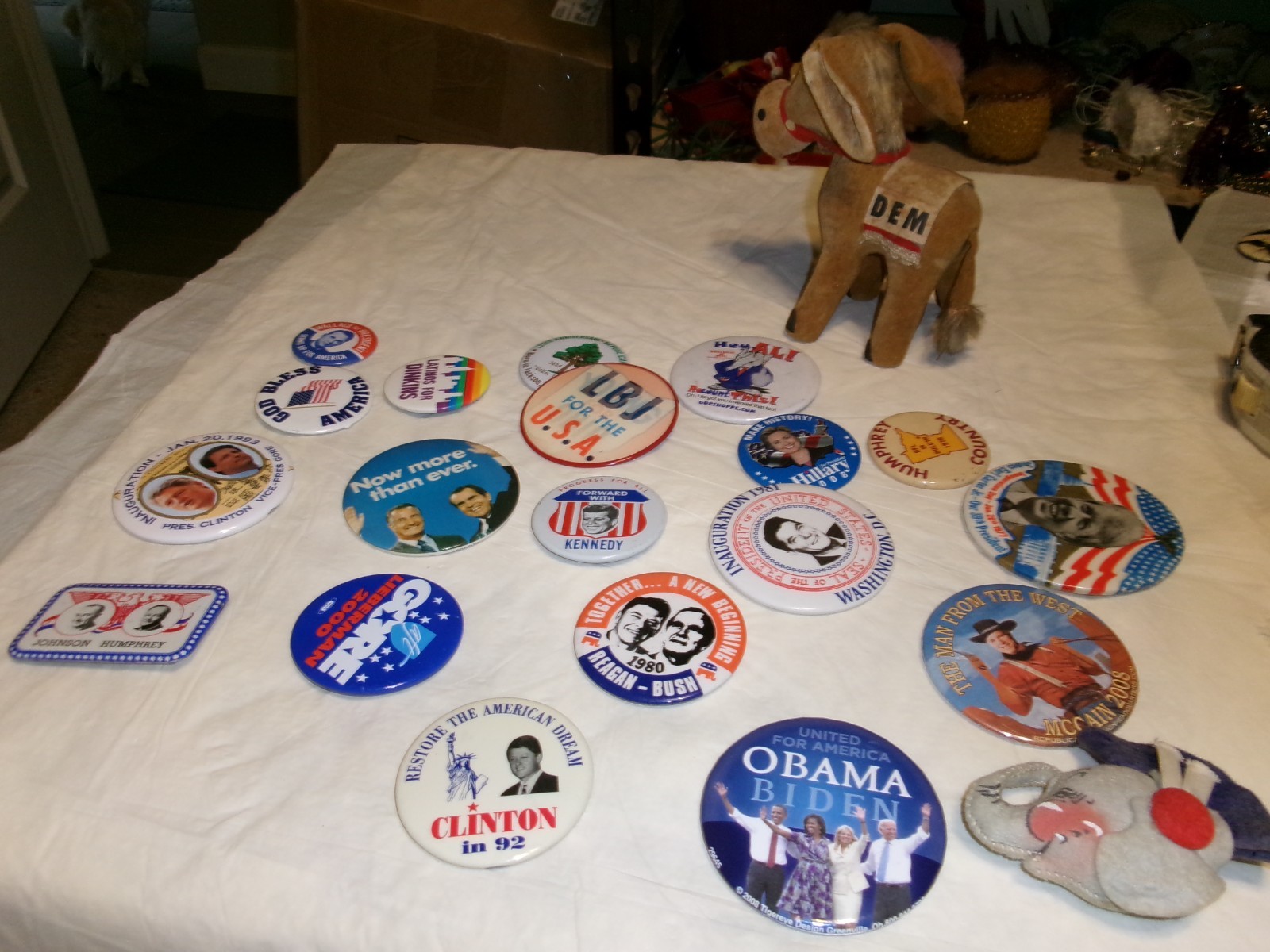 Lot of Political Pins and other items