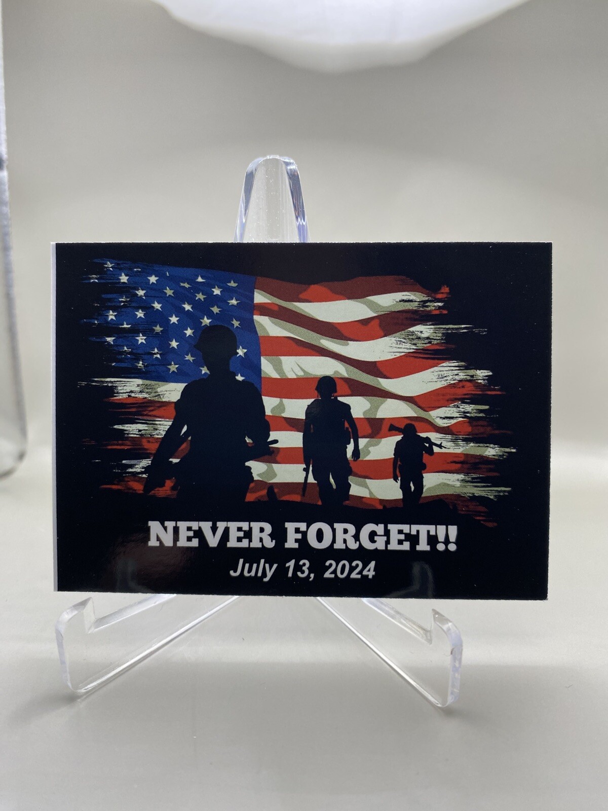 Donald Trump Fight Never Forget July 13 2024 Card President