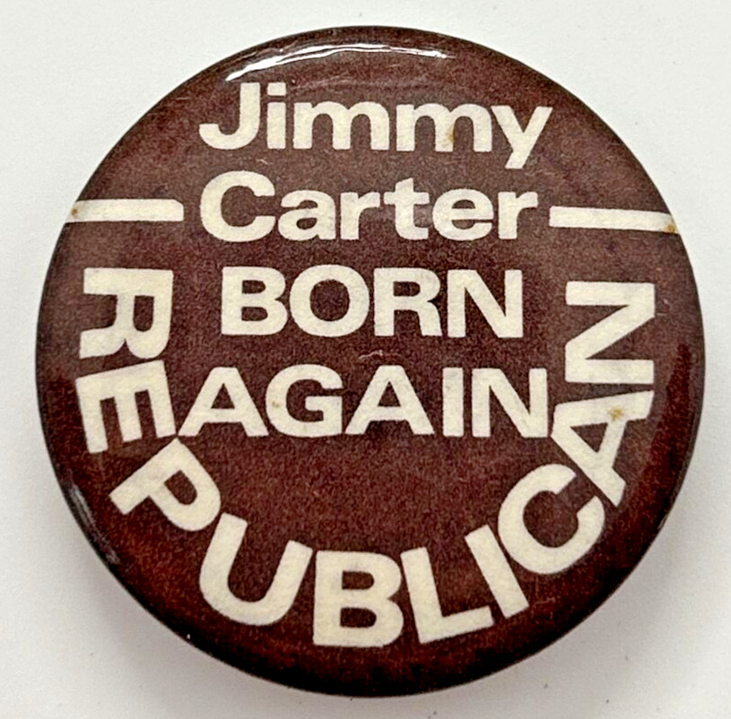1970/80s Jimmy Carter Born Again Republican RARE Political Pinback Button PB91-2