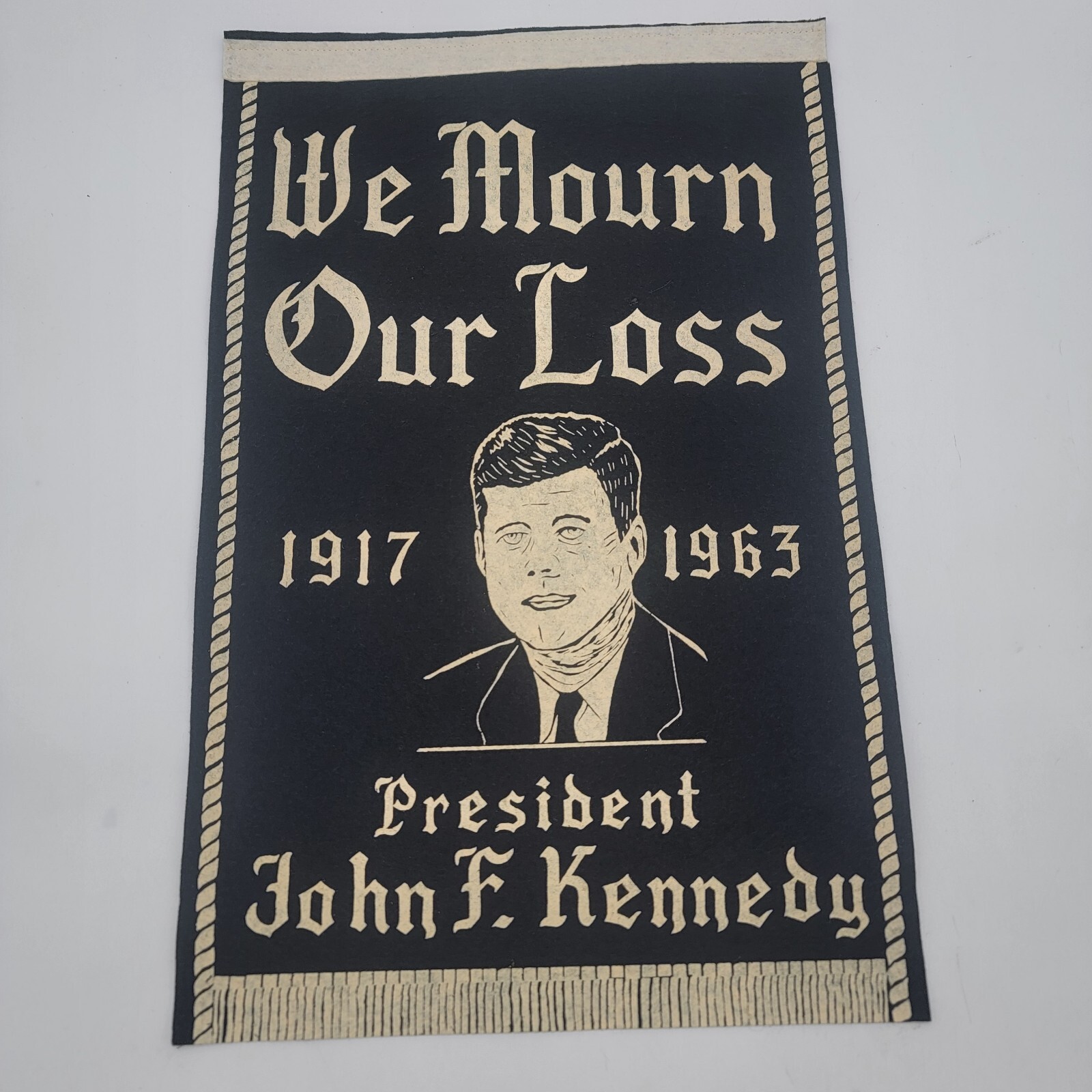 1968 Martin Luther King / 1963 John F Kennedy (JFK) Memorial Banner Pennant