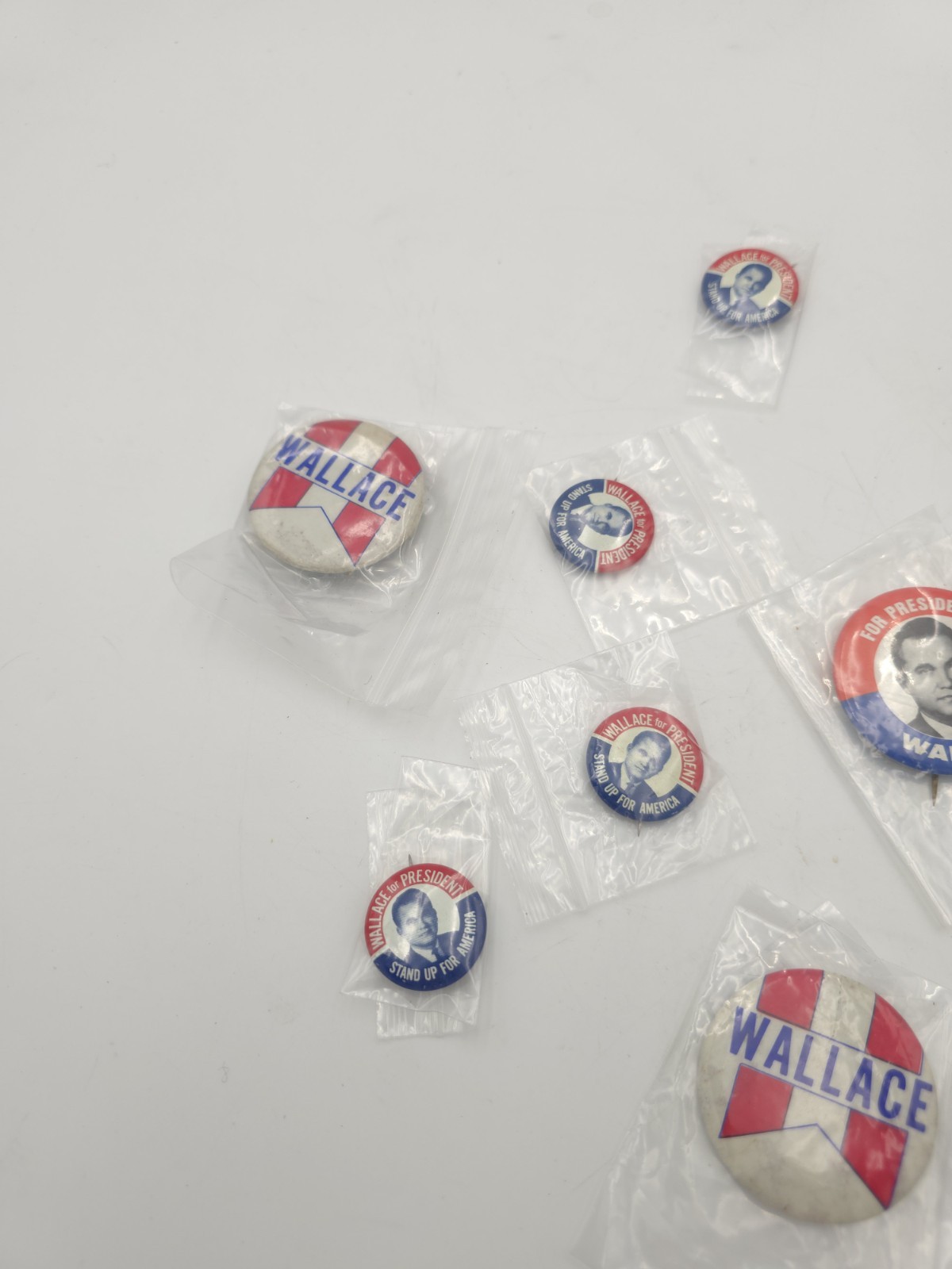 Vintage George Wallace Campaign Pinback Button Lot of 10 Political 1968/1972
