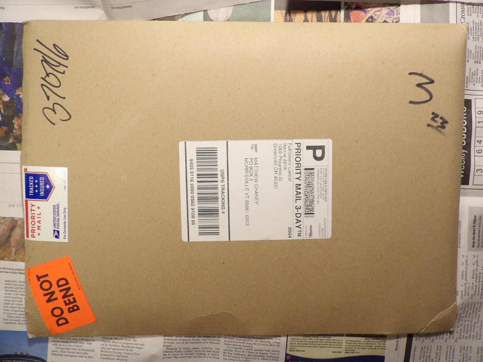 *Time Capsule* – Sealed Bernie Sanders 2016 1X13X18 Package
