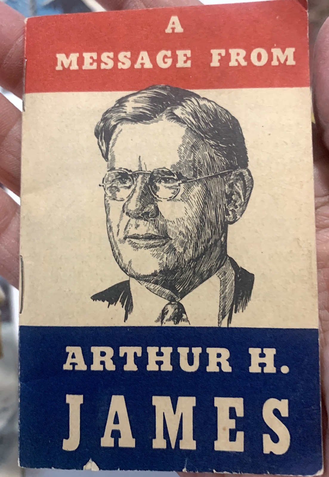 1938 Pennsylvania GOP Arthur H. James J. Davis Campaign Brochure Political VTG