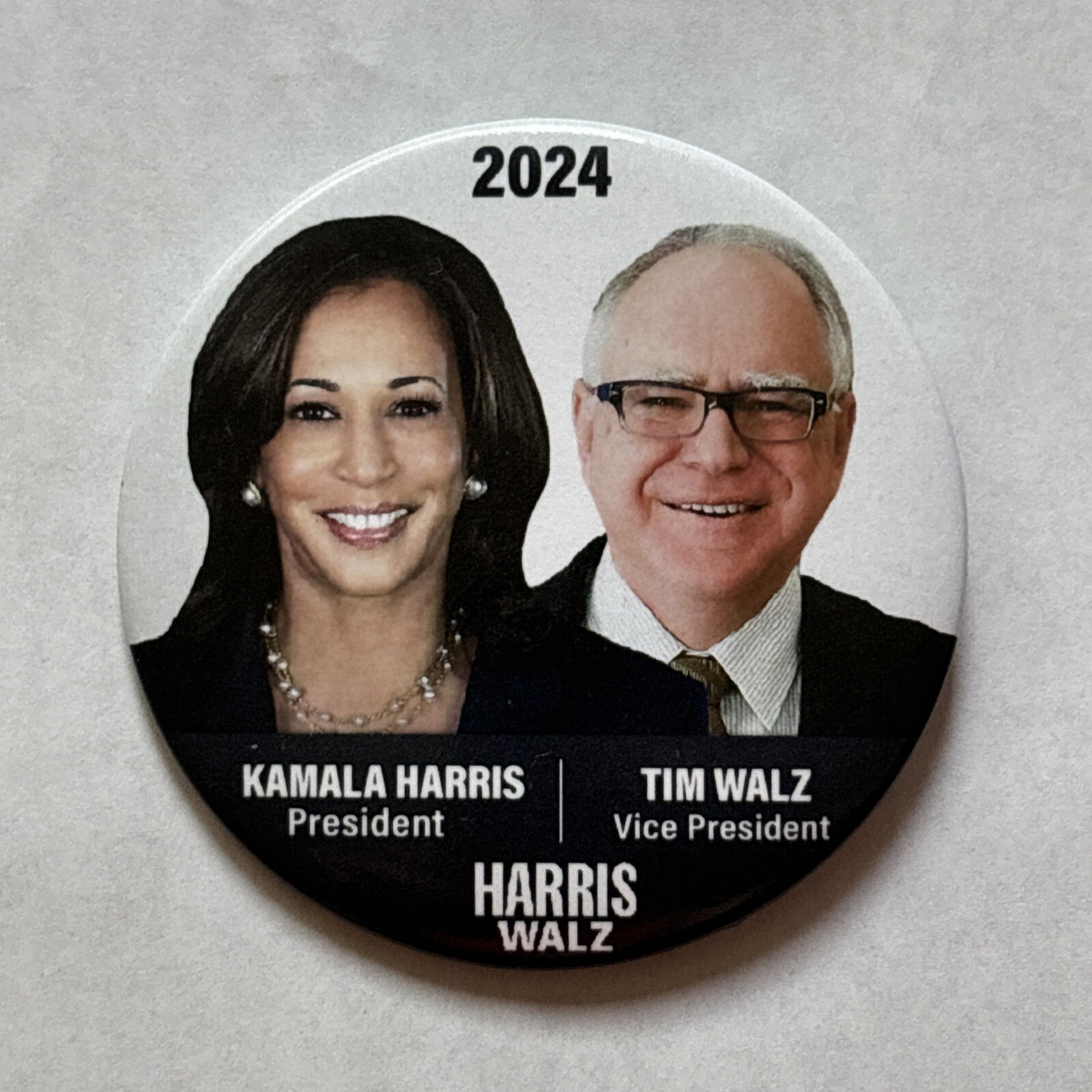 2024 Vice President Kamala Harris & Governor Tim Walz Campaign 3″ Button