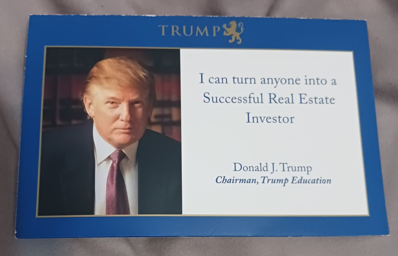 Donald Trump Business Workshop Invitation 2010 – President Collectible Ephemera