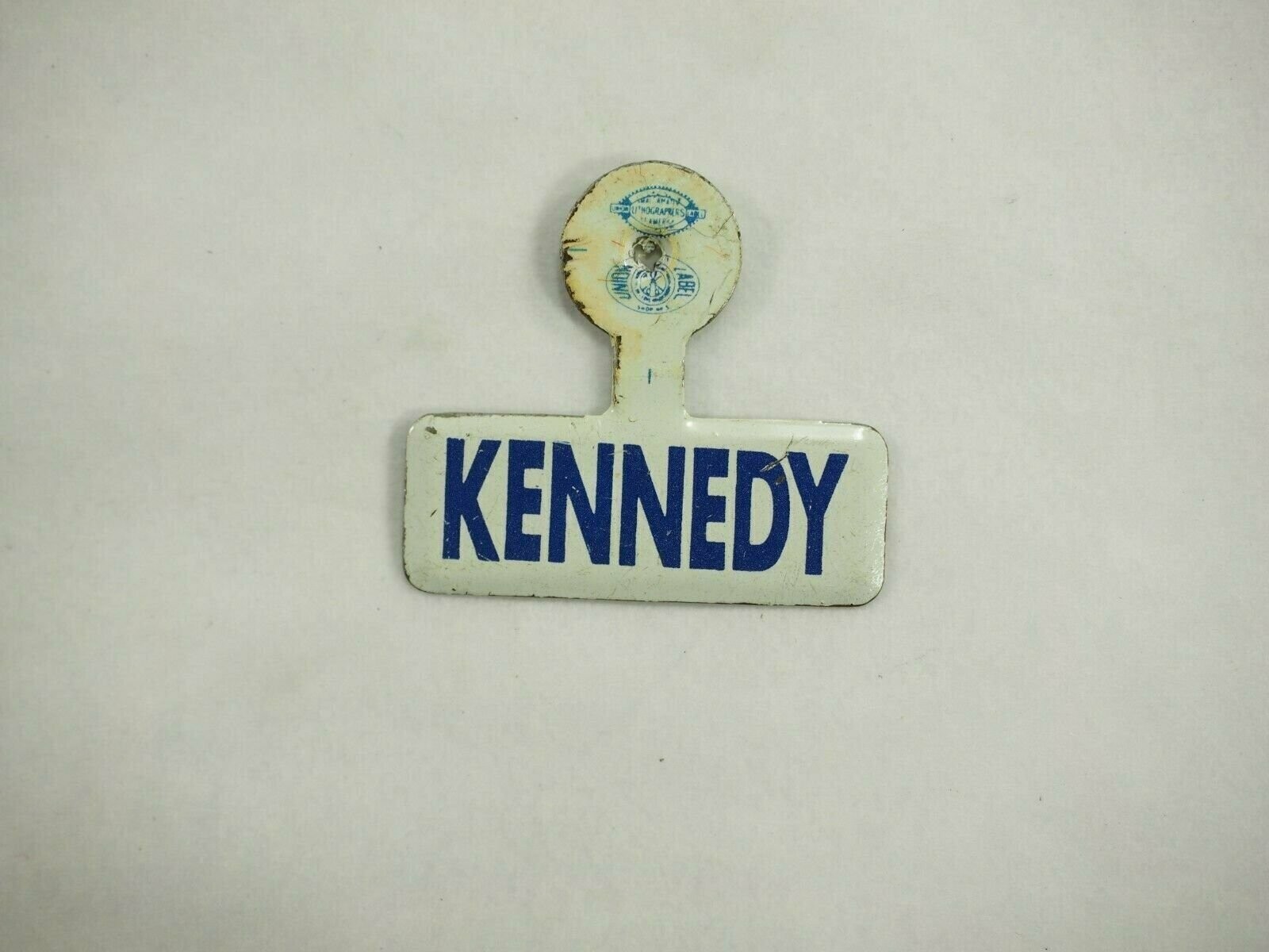 Kennedy Political Campaign TAB-back Pin 1960