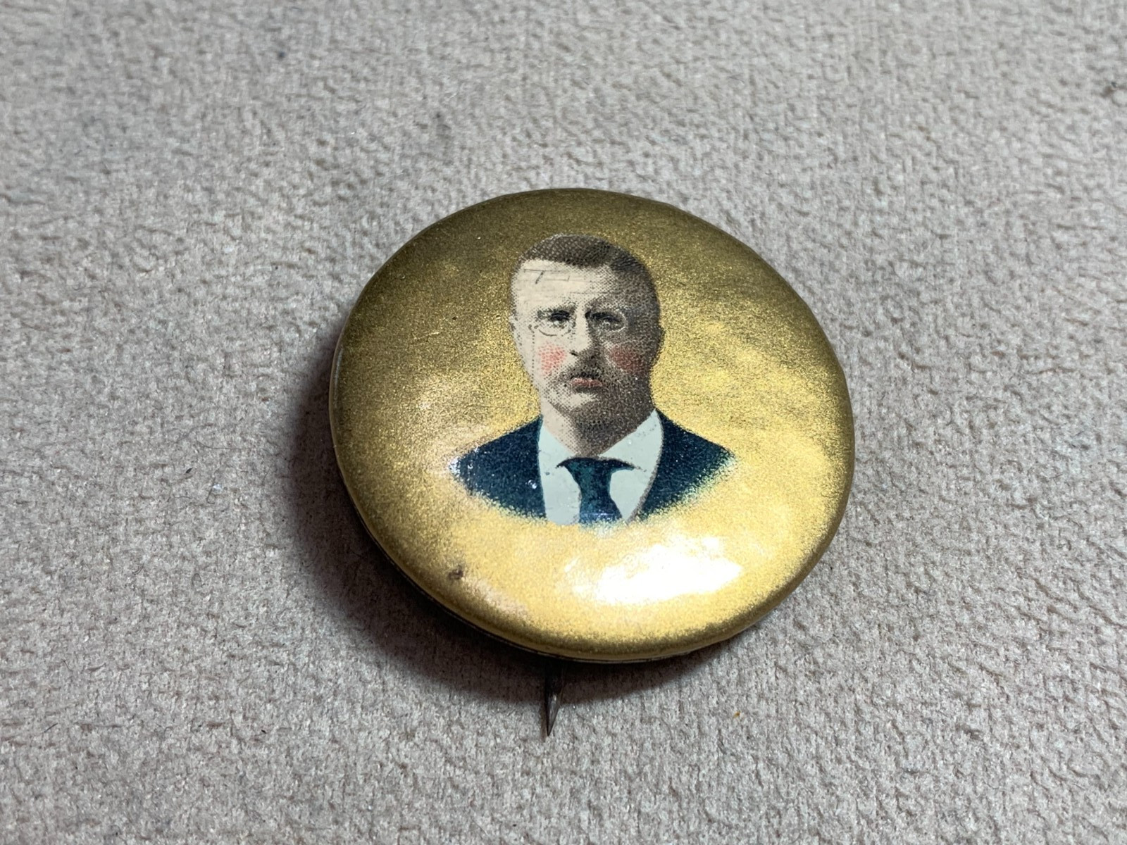 Theodore Roosevelt TR 1904 campaign pin button political