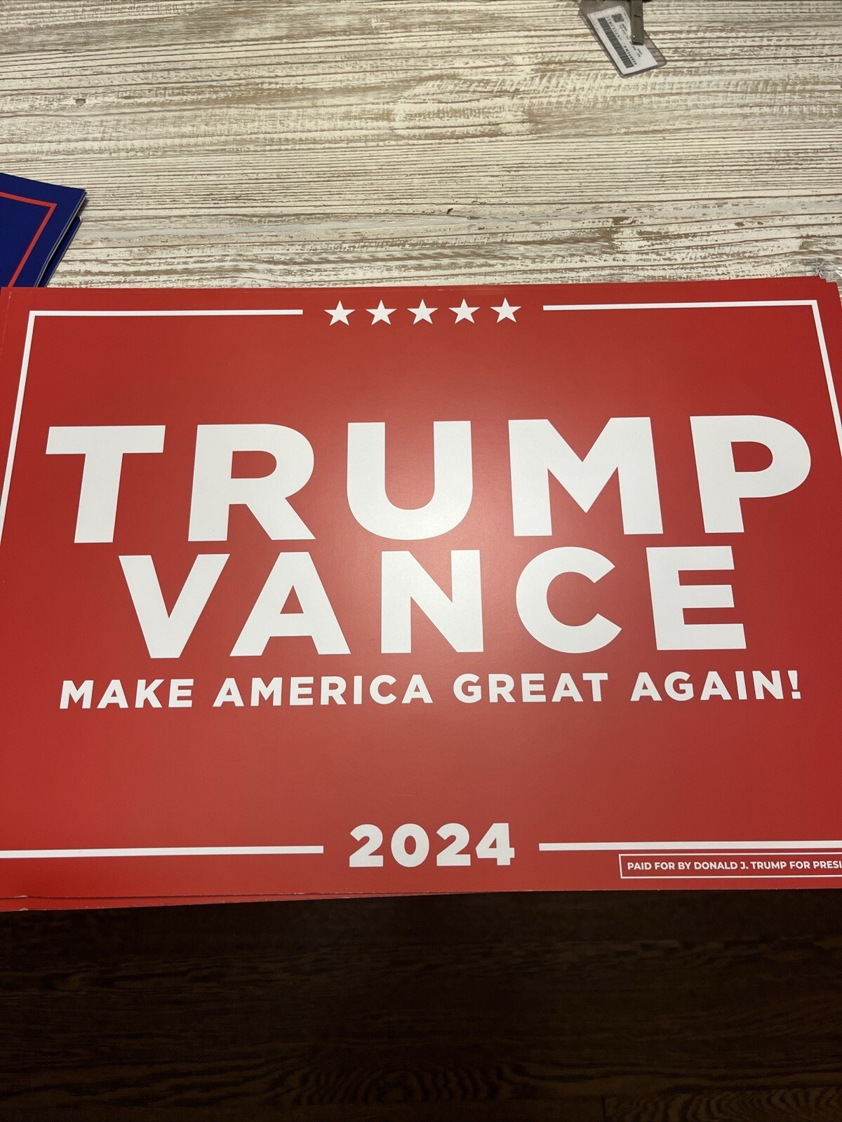 *INAUG SALE* Mix/Match any 2x Trump/Vance Official Campaign Placard Rally Signs