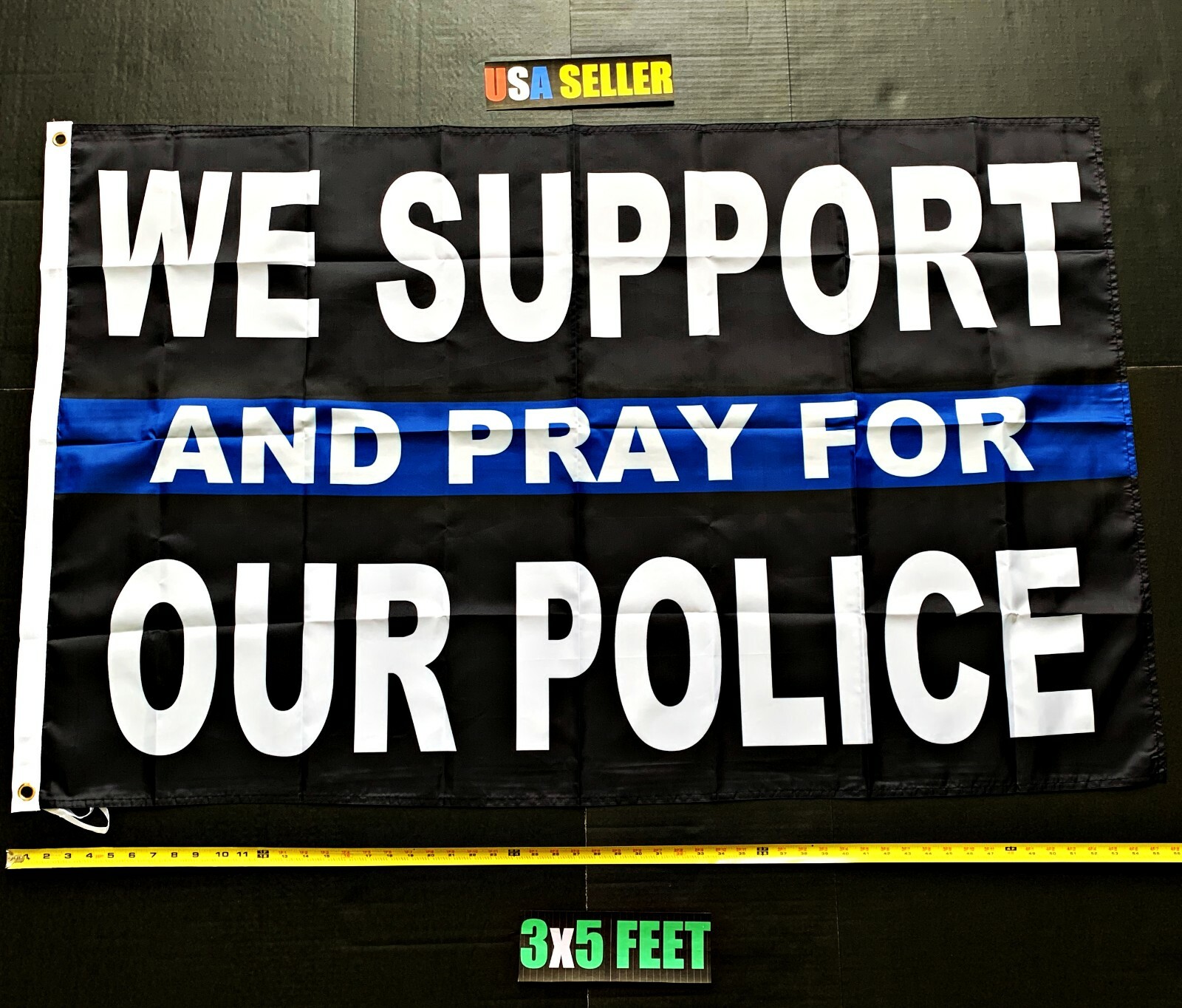 We Support Our Police Flag FREE FIRST CLASS SHIP Trump 2020 Cop Law Enforcement.