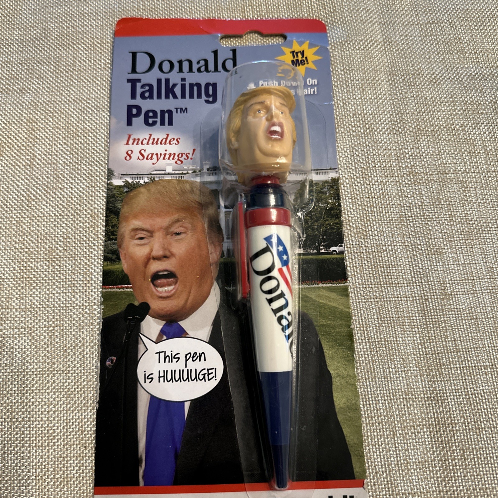 Donald Trump Talking Pen (8 Different Sayings) NEW •