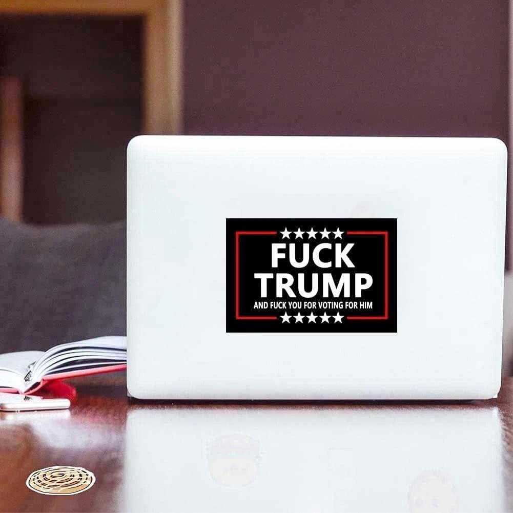 10 Pack Fcck Trump and Fcck You for Voting for Him Anti Trump Stickers Anti Maga