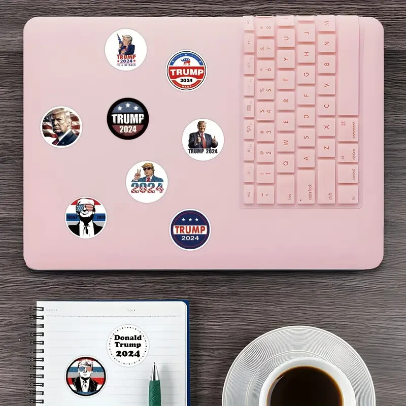 💥10PCS SET DONALD TRUMP 2024 PRESIDENT CAMPAIGN MAGA SEALS LABELS STICKERS NEW!