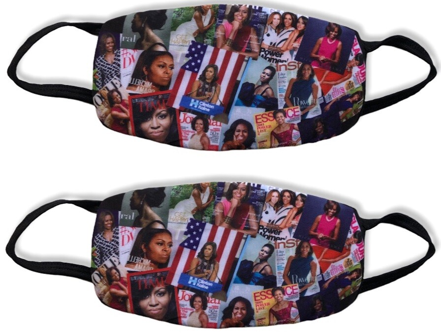 2-Pack – Michelle Obama “The Fashion World” Print Face Mask