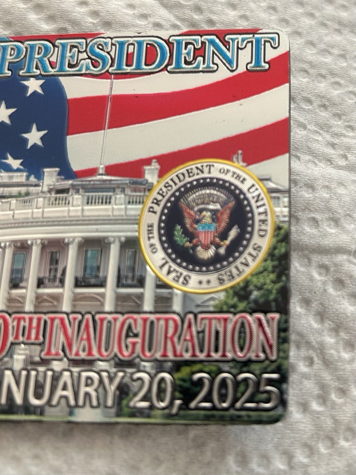 TRUMP USA FLAG MAGNET 45-47th PRESIDENT INAUGURATION REPUBLICAN MAGA GOP SIGNED