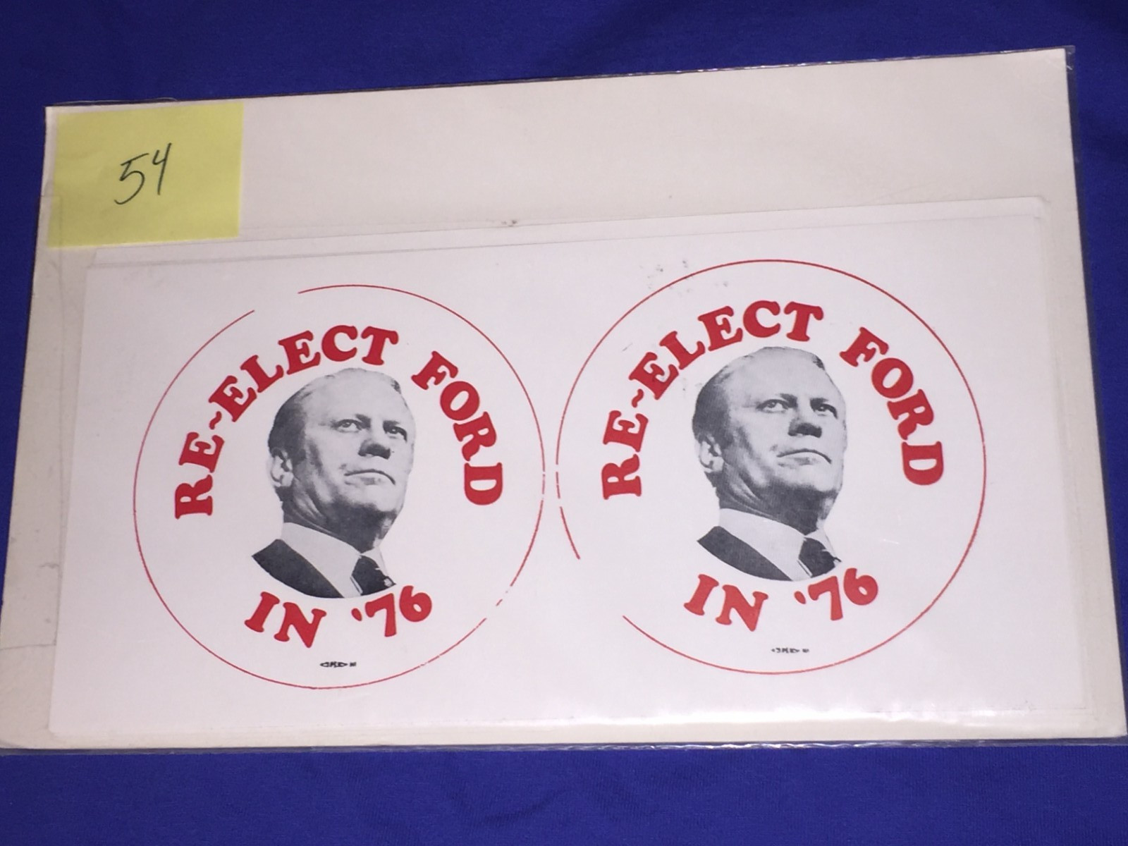 1976 Gerald Ford Campaign Button Manufacturing Paper Sheet NOS Vtg Lot 27pc