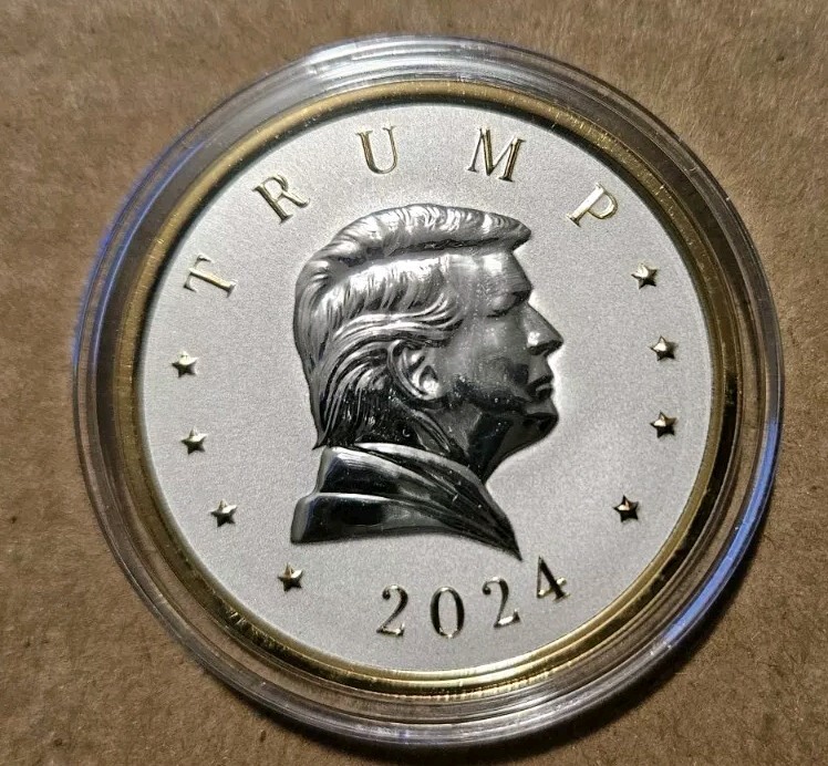 Trump 47th President Limited Edition Victory 1 oz Gold Gilded Silver Coin