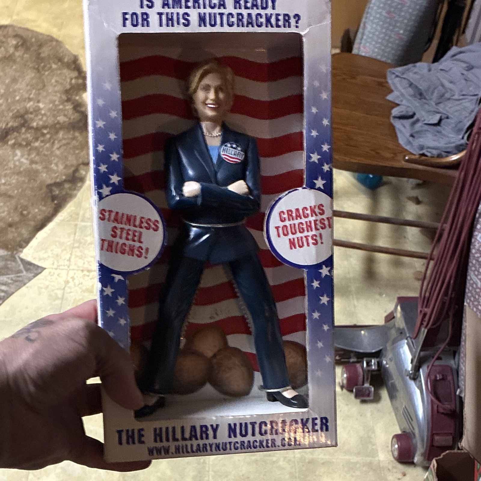 Hillary Clinton Nutcracker Stainless Steel Political Collectible 2008